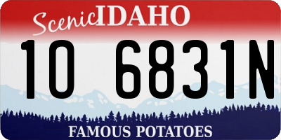 ID license plate 1O6831N