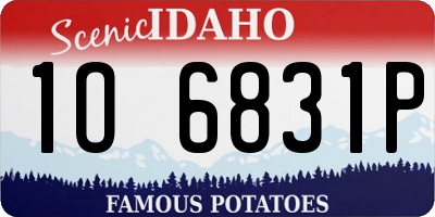 ID license plate 1O6831P