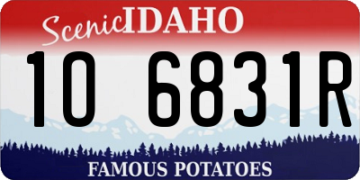 ID license plate 1O6831R
