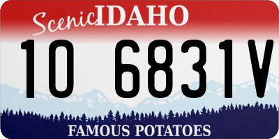 ID license plate 1O6831V