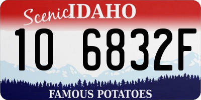 ID license plate 1O6832F