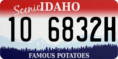 ID license plate 1O6832H