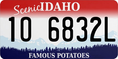 ID license plate 1O6832L