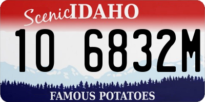 ID license plate 1O6832M