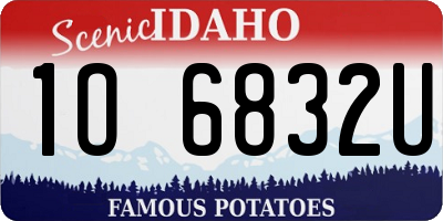 ID license plate 1O6832U