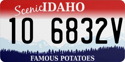 ID license plate 1O6832V