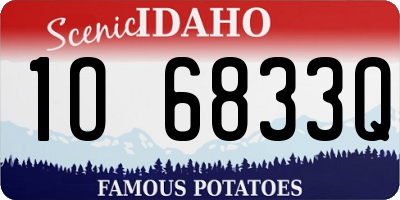 ID license plate 1O6833Q