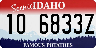 ID license plate 1O6833Z