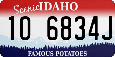 ID license plate 1O6834J