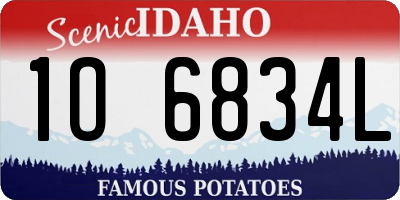 ID license plate 1O6834L