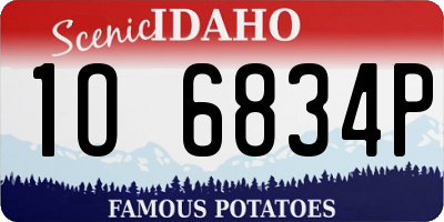 ID license plate 1O6834P