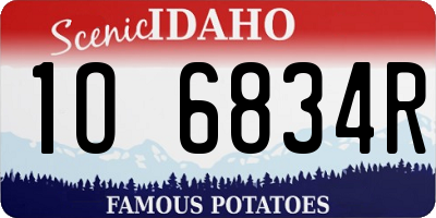 ID license plate 1O6834R