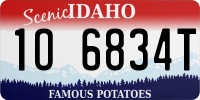 ID license plate 1O6834T