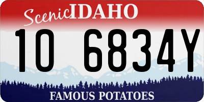 ID license plate 1O6834Y