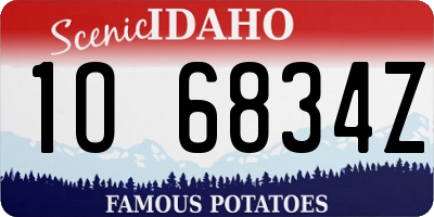 ID license plate 1O6834Z