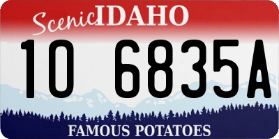 ID license plate 1O6835A