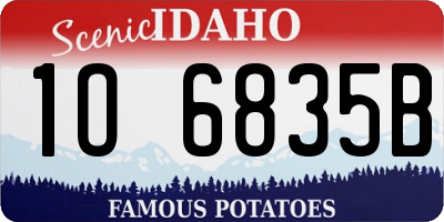 ID license plate 1O6835B