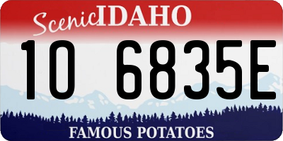 ID license plate 1O6835E