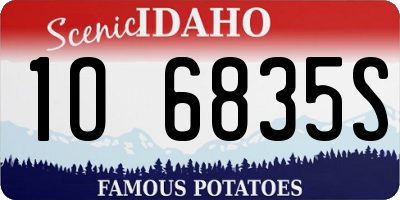 ID license plate 1O6835S