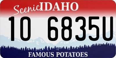 ID license plate 1O6835U