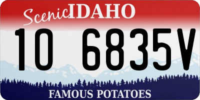 ID license plate 1O6835V