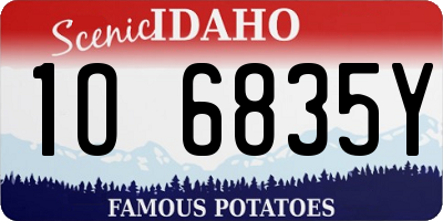 ID license plate 1O6835Y