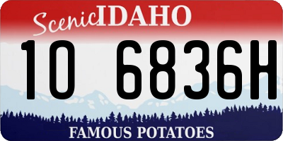 ID license plate 1O6836H