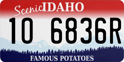 ID license plate 1O6836R