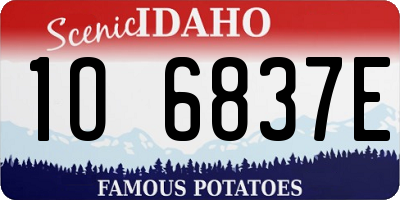 ID license plate 1O6837E