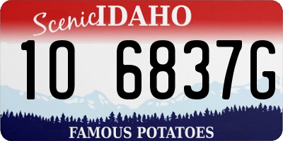 ID license plate 1O6837G