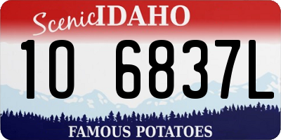 ID license plate 1O6837L