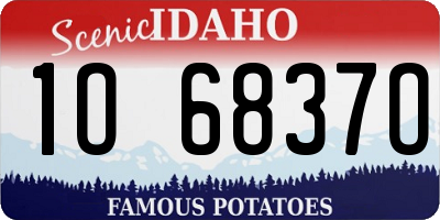 ID license plate 1O6837O