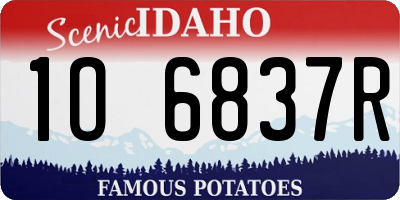 ID license plate 1O6837R