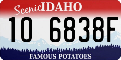 ID license plate 1O6838F