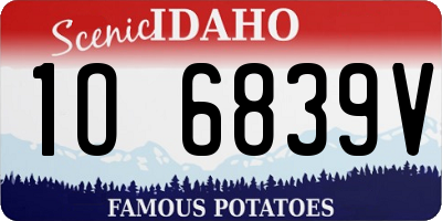 ID license plate 1O6839V