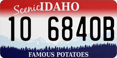 ID license plate 1O6840B