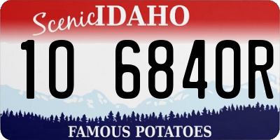 ID license plate 1O6840R