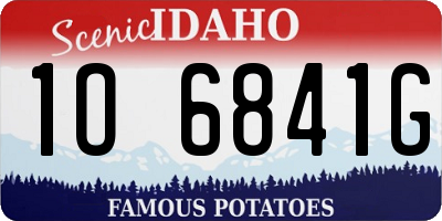 ID license plate 1O6841G