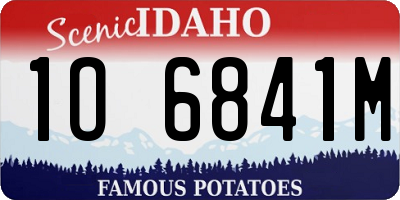 ID license plate 1O6841M
