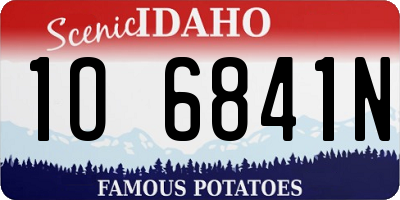 ID license plate 1O6841N