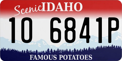 ID license plate 1O6841P