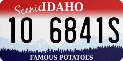 ID license plate 1O6841S