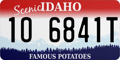 ID license plate 1O6841T