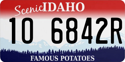 ID license plate 1O6842R