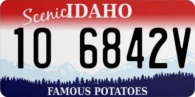 ID license plate 1O6842V