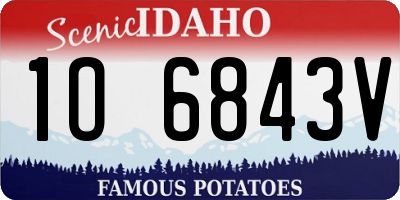ID license plate 1O6843V