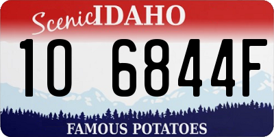 ID license plate 1O6844F