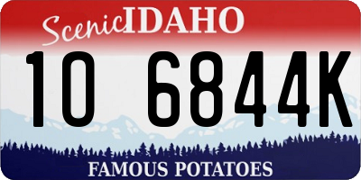 ID license plate 1O6844K
