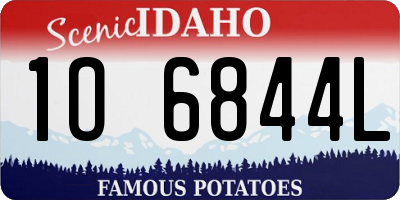 ID license plate 1O6844L