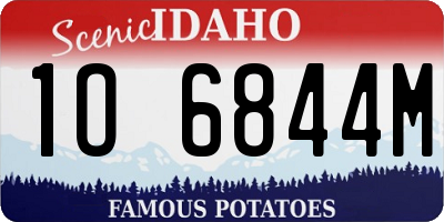 ID license plate 1O6844M